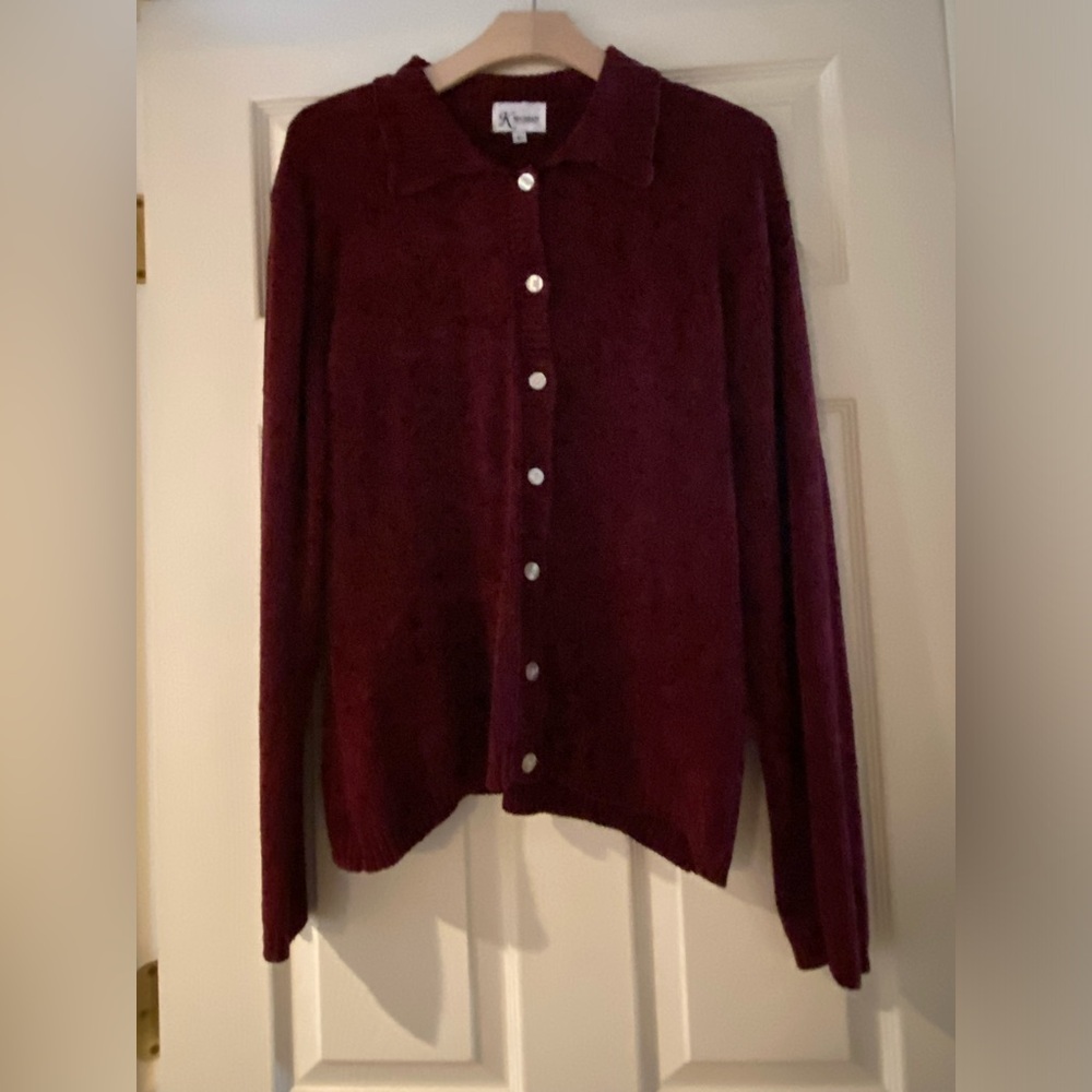 SALE! K Woman Deep Red Cardigan
